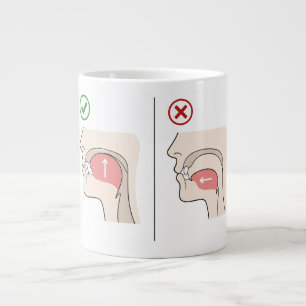 Mewing Guide Jawline Looksmaxxing Meme Large Coffee Mug