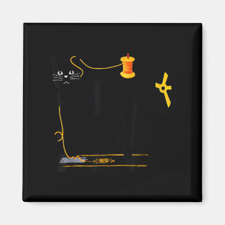 Mewing Machine Funny Quilting Craft Lover Quilter Magnet