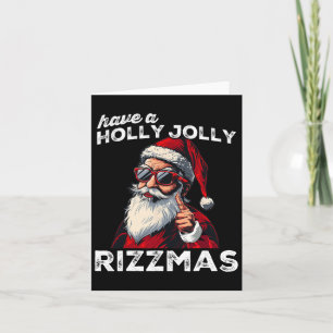 Mewing Santa Mew Funny Santa Meme Rizz Rizzmas Chr Card