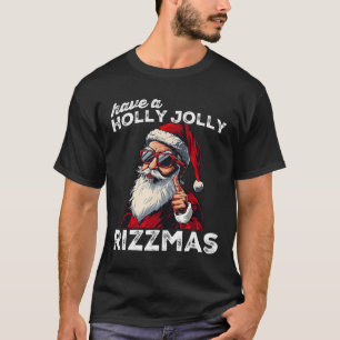 Mewing Santa Mew Funny Santa Meme Rizz Rizzmas Chr T-Shirt