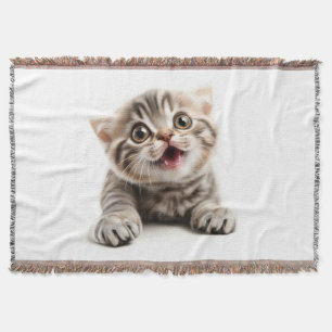MewMellow - relaxation of purring marshmallows Throw Blanket
