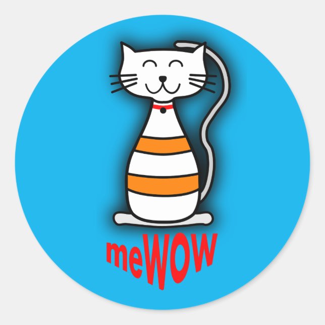 meWOW Cat Good Job Reward Customisable Sticker (Front)