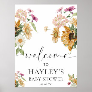 Mews Sunflower Fall Baby Shower Welcome Sign