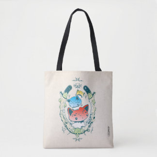 Mewshroom Kitty Kawaii Cute Mushroom Emblem Tote