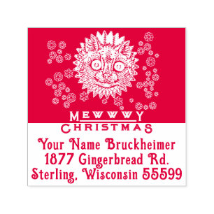 MEWWWY CHRISTMAS self-inking stamp
