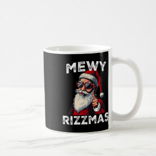 Mewy Rizzmas Funny Santa Mewing Joke Rizz Mens Chr Coffee Mug