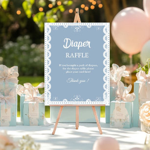 Mexica talavera Diaper raffle baby shower sign