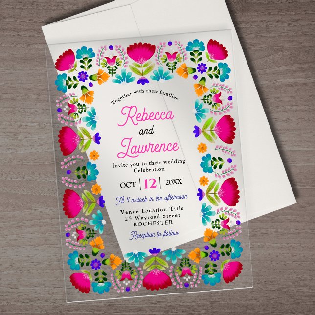 Mexican acrylic wedding Invitation (Creator Uploaded)