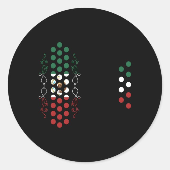 Mexican Air Accordion Player Musician Mexico Classic Round Sticker (Front)
