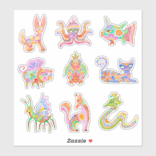 Mexican alebrijes sticker pack.