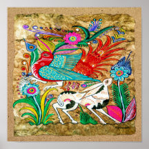 Mexican Amate Bark Painting - Sweet Story