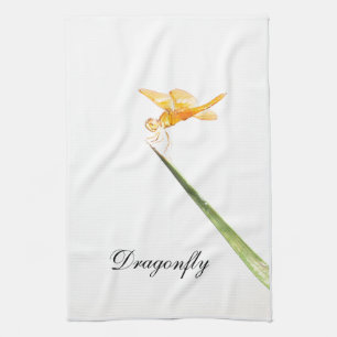 Mexican amber-wing dragonfly tea towel