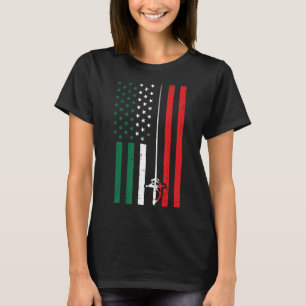 Mexican American Flag Fencing Cinco De Mayo Sports T-Shirt