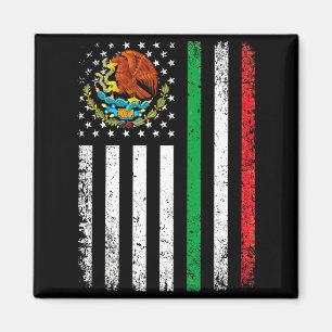 Mexican american flag mexican roots mexico america magnet