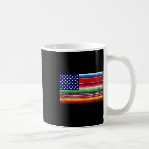 Mexican American Flag Usa Serape Cinco De Mayo Par Coffee Mug