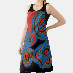 Mexican American Floral Swirl Design Apron