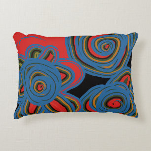 Mexican American Floral Swirl Design  Decorative Cushion