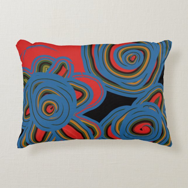 Mexican American Floral Swirl Design  Decorative Cushion (Front)