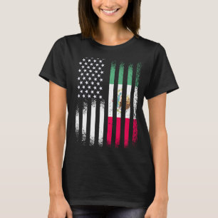 Mexican American Patriot Grown Country USA Flags S T-Shirt