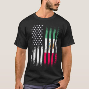 Mexican American Patriot Grown Country USA Flags S T-Shirt