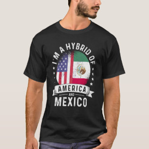 Mexican American Patriot Grown Flag Humour T-Shirt