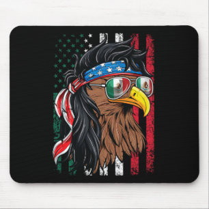 Mexican American Shirt Mexico Usa Flag July 4th Me Mouse Pad