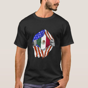 Mexican American USA Flag Mexico Mexican Pride Mex T-Shirt