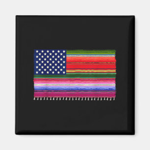 Mexican american usa flag serape cinco de mayo for magnet