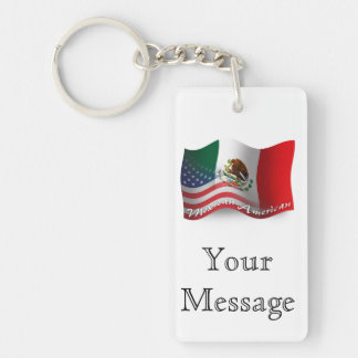 Mexican-American Waving Flag Key Ring