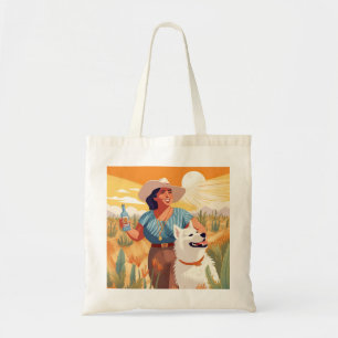 Mexican-American Woman, Tequila, Sun, & Rescue Dog Tote Bag