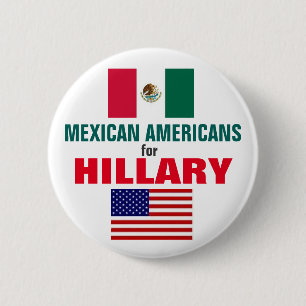 Mexican Americans for Hillary 2016 6 Cm Round Badge