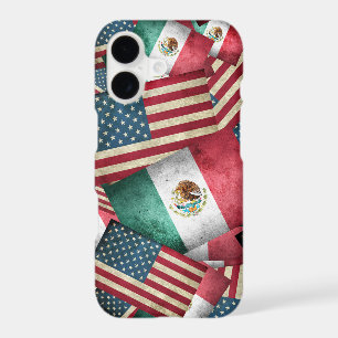 Mexican and American Flags