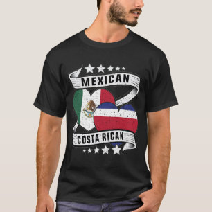 Mexican And Costa rican Flag T-Shirt