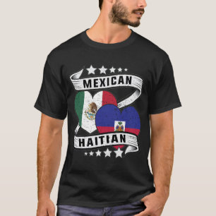 Mexican And Haitian Flag T-Shirt