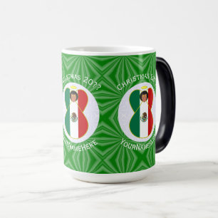 Mexican Angel Christmas Flag Personalised  Magic Mug