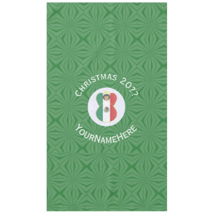 Mexican Angel Christmas Flag Personalised Text Tablecloth