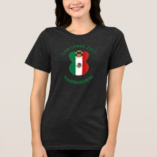Mexican Angel Christmas Flag Personalised Women's Tri-Blend Shirt