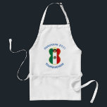 Mexican Angel Hanukkah Flag Personalised  Standard Apron<br><div class="desc">Apron for Hanukkah shows an angel dressed in the Mexican flag. Above,  on blue letters,  add a holiday or occasion and a year in blue letters. Below,  also in blue letters,  is a place for a name. Great for holiday entertaining.</div>