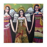 Mexican Angels by Heather Galler Tile<br><div class="desc">Mexican Angels by Heather Galler,  mexican folk art</div>