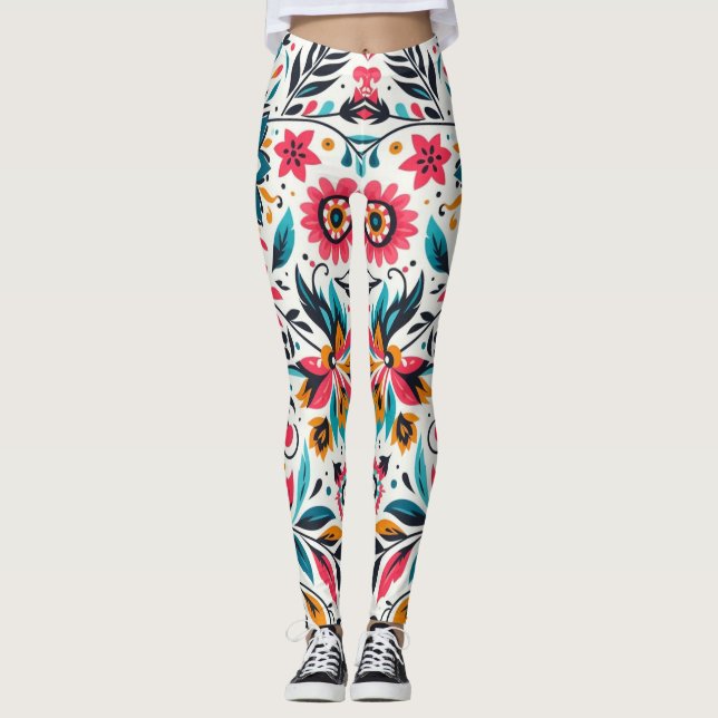 Mexican art hub leggings (Front)