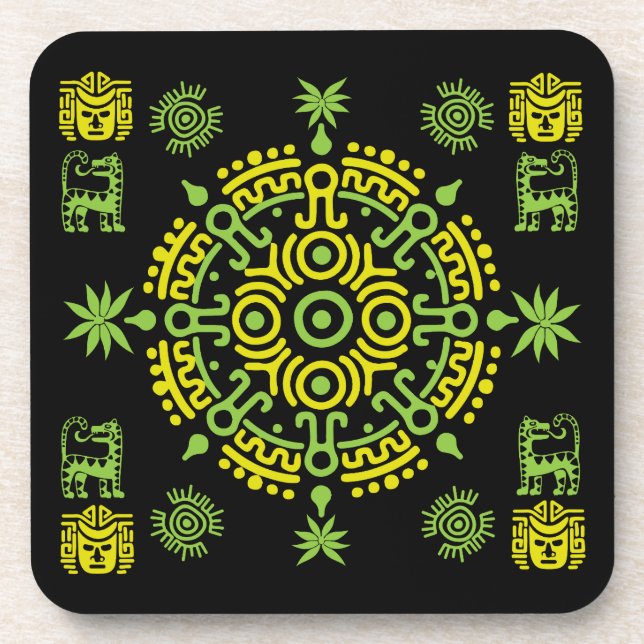 Mexican Aztec Art Home Decor Coaster (Front)