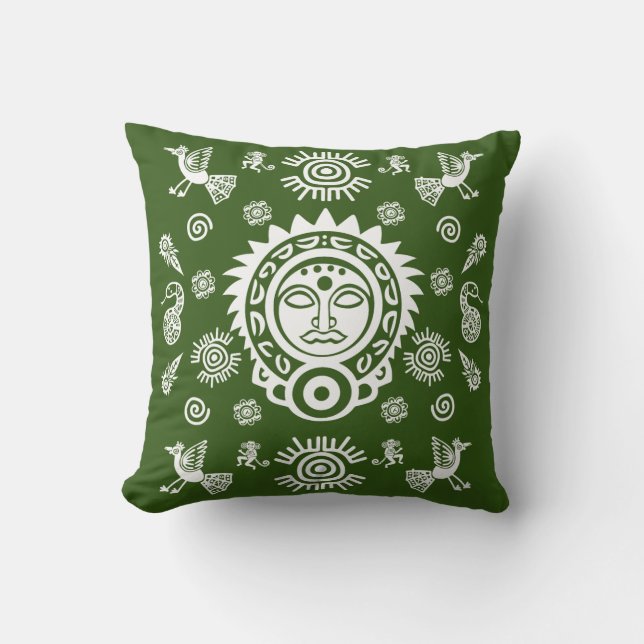 Mexican Aztec Art Home Decor Cushion (Front)