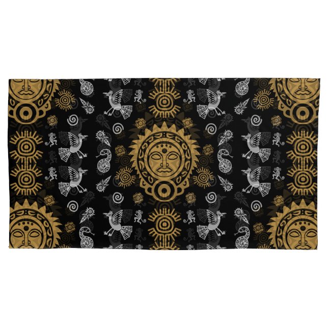 Mexican Aztec Art Home Decor Pillowcase (Front-Left)