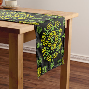 Mexican Aztec Art Home Decor Short Table Runner