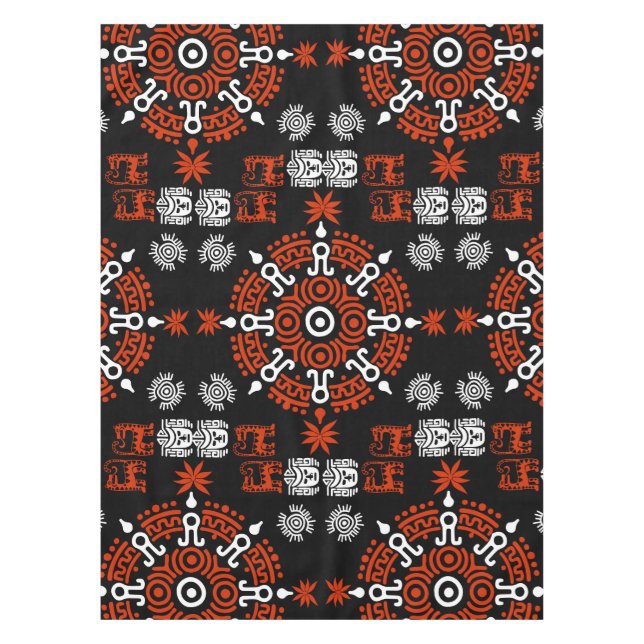 Mexican Aztec Art Home Decor Tablecloth (Front)