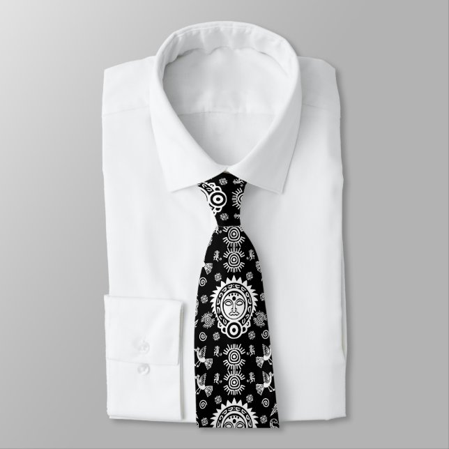 Mexican Aztec Art Home Decor Tie (Tied)