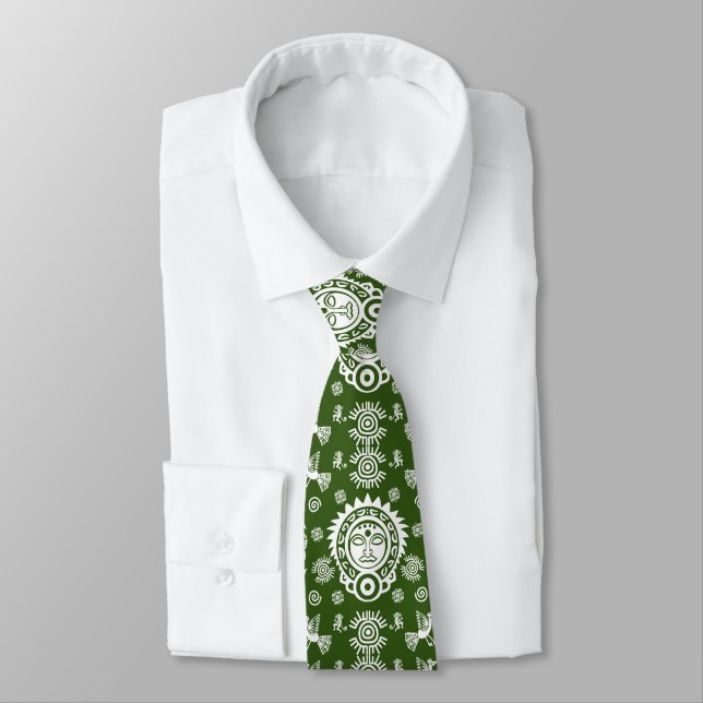 Mexican Aztec Art Home Decor Tie (Tied)