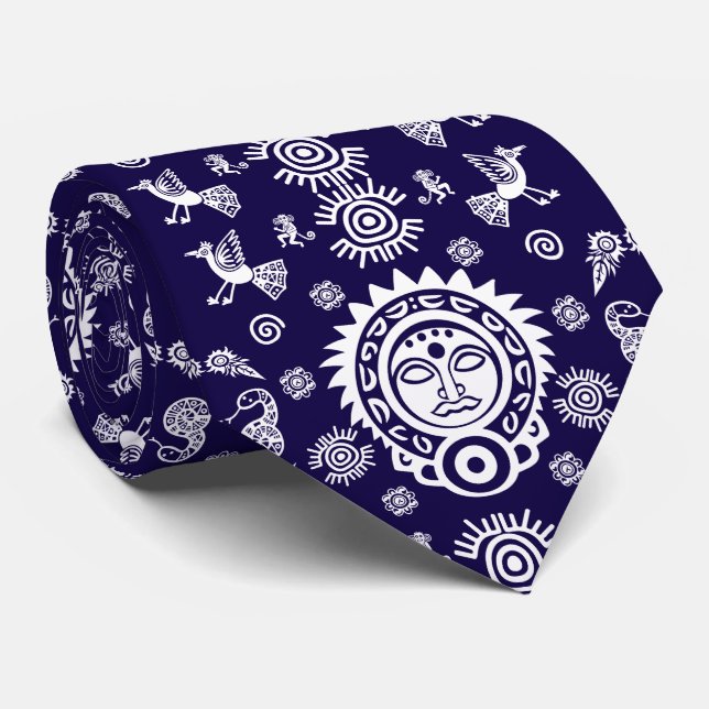 Mexican Aztec Art Home Decor Tie (Rolled)