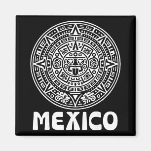 Mexican Aztec Calendar Futbol Soccer Fan Viva Mexi Magnet