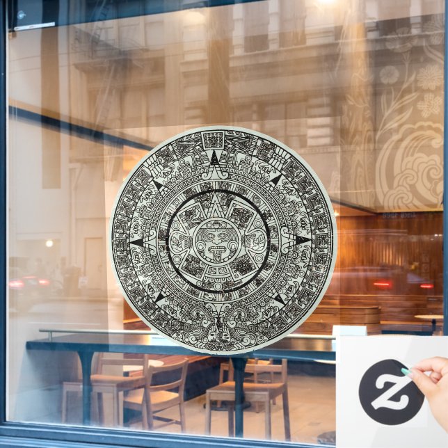 Mexican Aztec Sun Stone Mayan Calendar 1 (Cafe Window)